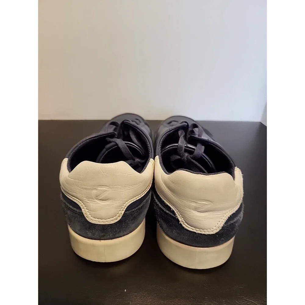 ECCO Mens Street Lite Court Sneaker Blue Eu42 Sz8-8.5 Vintage Alternative